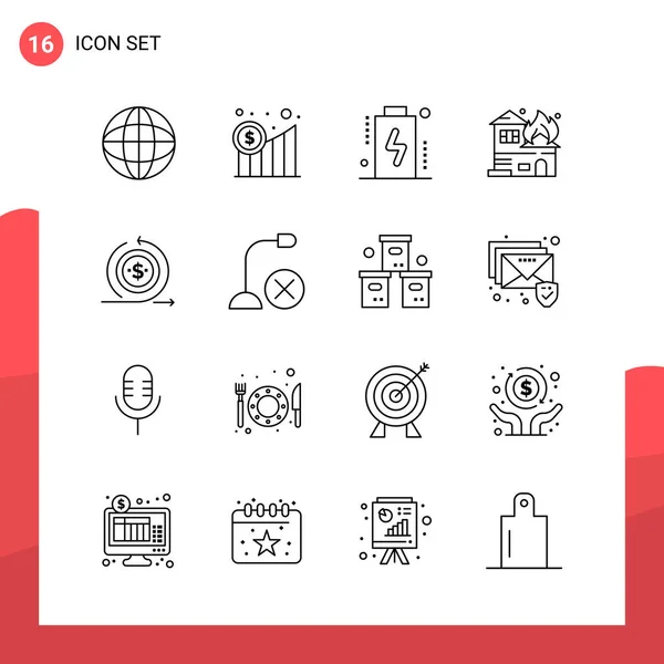 Set de 25 iconos de negocio universales Vector — Vector de stock