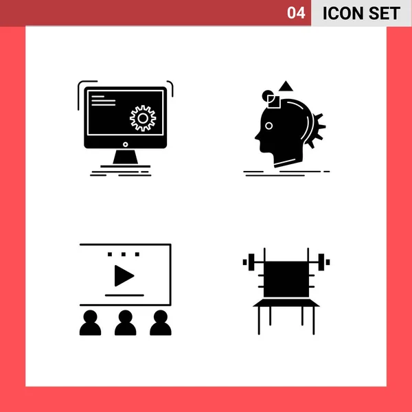 Conjunto Iconos Creativos Universales Simplemente Vector Ilustraciones Para Aplicaciones Web — Vector de stock