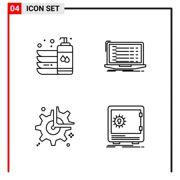 Set Universeller Kreativer Symbole Einfach Vektorillustrationen Für Web Und Mobile — Stockvektor