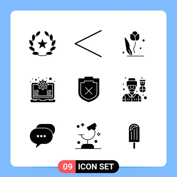 Conjunto Iconos Creativos Universales Simplemente Vector Ilustraciones Para Aplicaciones Web — Archivo Imágenes Vectoriales