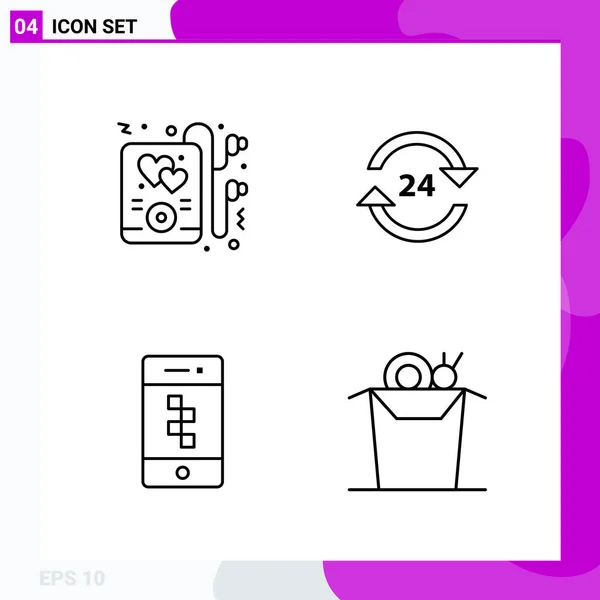 Conjunto Iconos Creativos Universales Simplemente Vector Ilustraciones Para Aplicaciones Web — Vector de stock