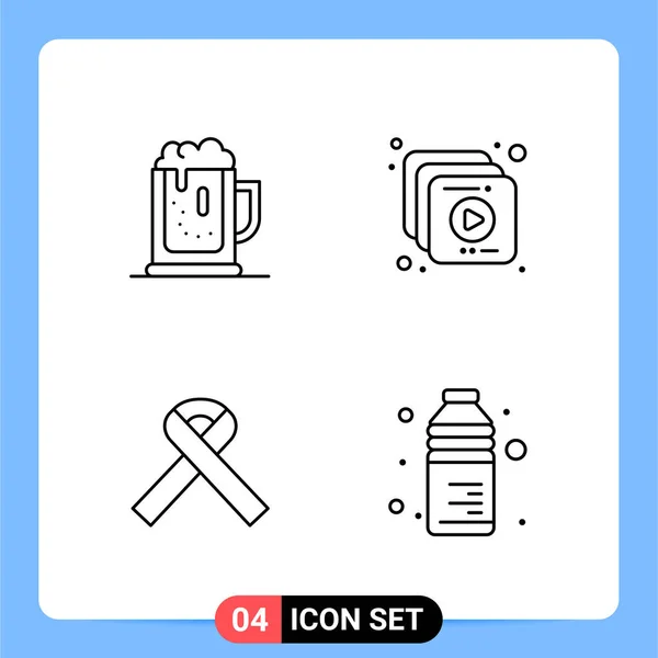 Conjunto Iconos Creativos Universales Simplemente Vector Ilustraciones Para Aplicaciones Web — Vector de stock