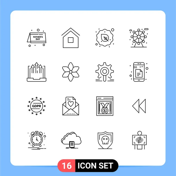 Conjunto Iconos Creativos Universales Simplemente Vector Ilustraciones Para Aplicaciones Web — Vector de stock