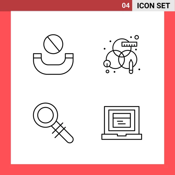 Creative Icons Set Design White Background — Stock Vector