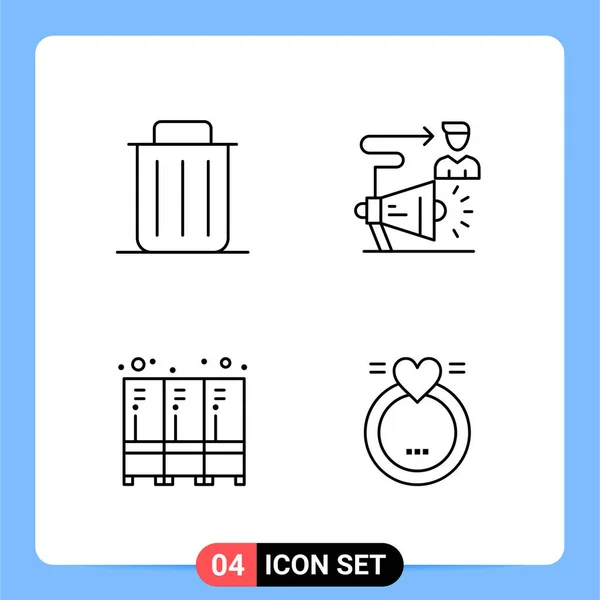 Conjunto Iconos Creativos Universales Simplemente Vector Ilustraciones Para Aplicaciones Web — Archivo Imágenes Vectoriales