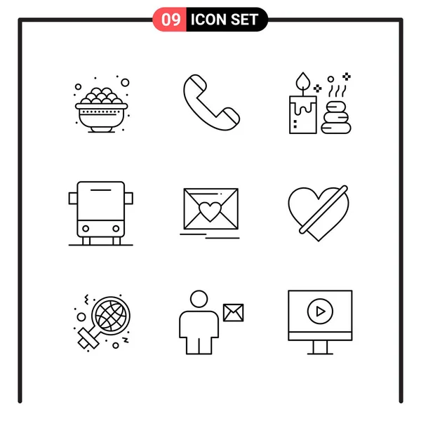 Set Universal Editable Icons Can Used Web Mobile App Design — Stock Vector
