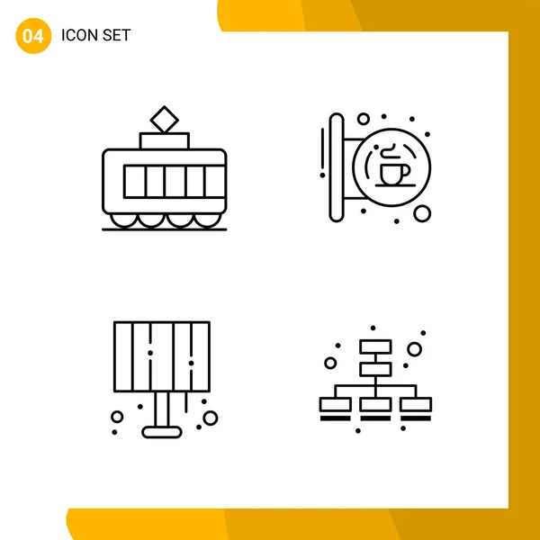 Set Universeller Kreativer Symbole Einfach Vektorillustrationen Für Web Und Mobile — Stockvektor