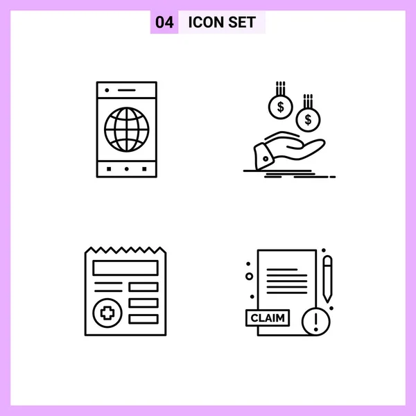 Set Universal Creative Icons Simply Vector Illustrations Web Mobile Apps — Stock Vector