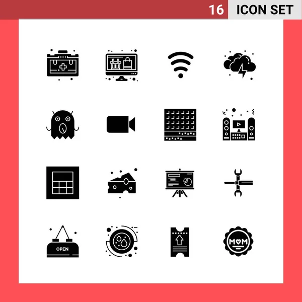 Conjunto Iconos Creativos Universales Simplemente Vector Ilustraciones Para Aplicaciones Web — Vector de stock