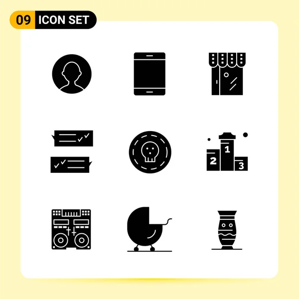 Conjunto Iconos Creativos Universales Simplemente Vector Ilustraciones Para Aplicaciones Web — Vector de stock