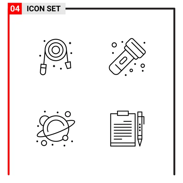 Set Universeller Kreativer Symbole Einfach Vektorillustrationen Für Web Und Mobile — Stockvektor