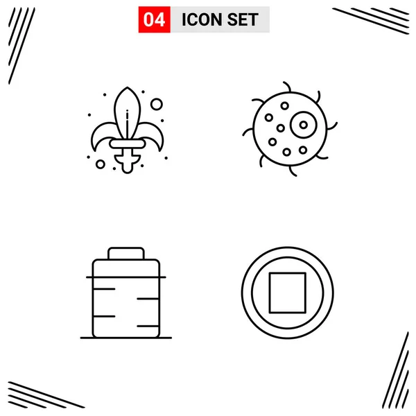 Conjunto Iconos Creativos Universales Simplemente Vector Ilustraciones Para Aplicaciones Web — Archivo Imágenes Vectoriales