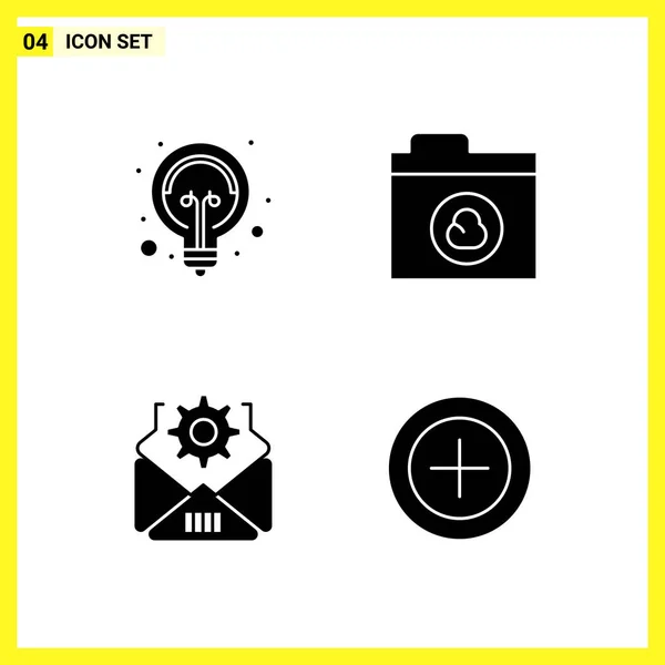 Conjunto Iconos Creativos Universales Simplemente Vector Ilustraciones Para Aplicaciones Web — Archivo Imágenes Vectoriales