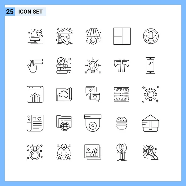 Conjunto Iconos Creativos Universales Simplemente Vector Ilustraciones Para Aplicaciones Web — Vector de stock