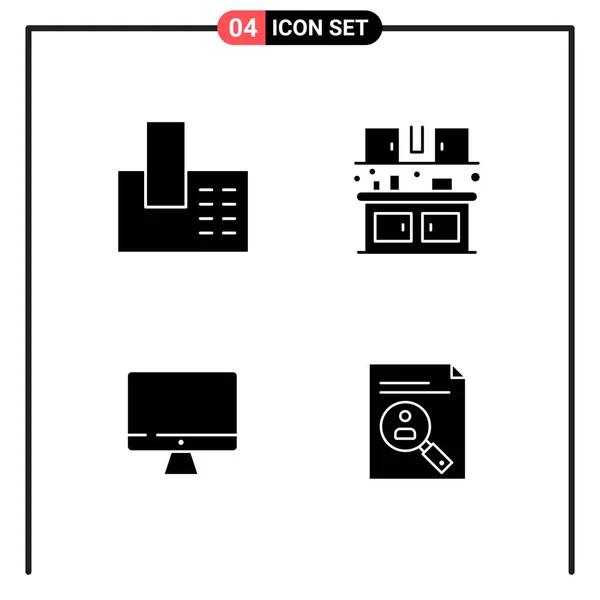 Set Dari Ikon Kreatif Universal Cukup Ilustrasi Vektor Untuk Aplikasi - Stok Vektor