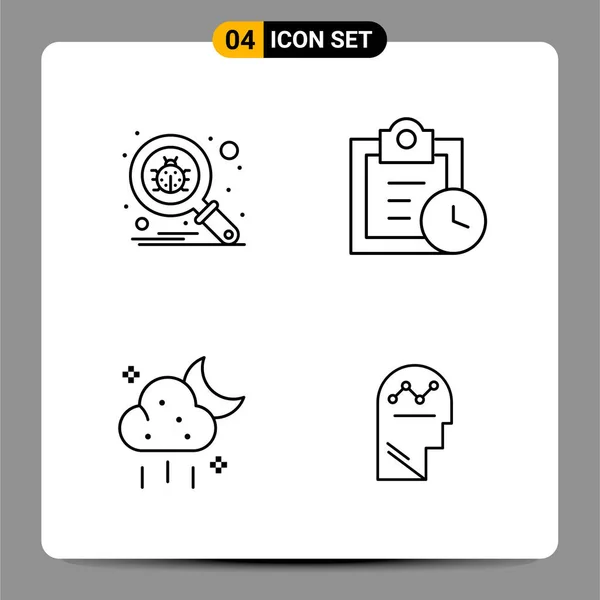 Set Dari Ikon Kreatif Universal Cukup Ilustrasi Vektor Untuk Aplikasi - Stok Vektor