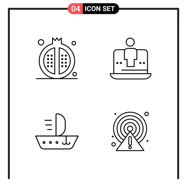 Set Universal Creative Icons Simply Vector Illustrations Web Mobile Apps — Stock Vector