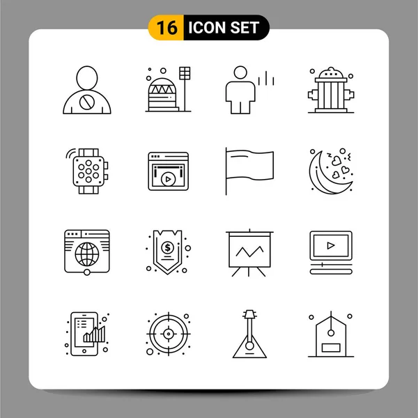 Conjunto Iconos Creativos Universales Simplemente Vector Ilustraciones Para Aplicaciones Web — Vector de stock