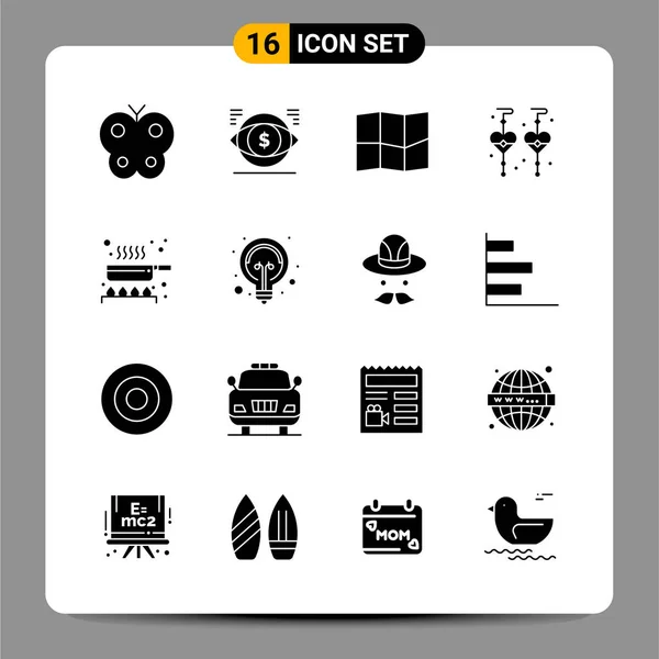 Set Dari Ikon Kreatif Universal Cukup Ilustrasi Vektor Untuk Aplikasi - Stok Vektor