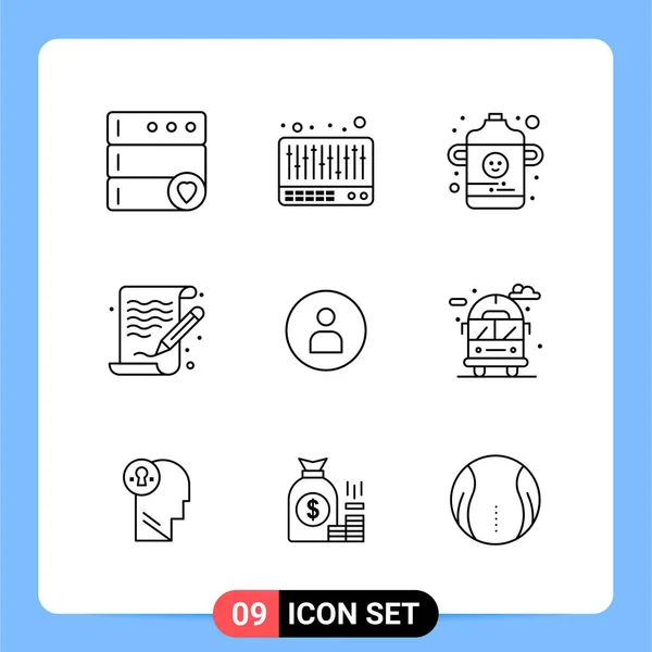 Conjunto Iconos Creativos Universales Simplemente Vector Ilustraciones Para Aplicaciones Web — Archivo Imágenes Vectoriales