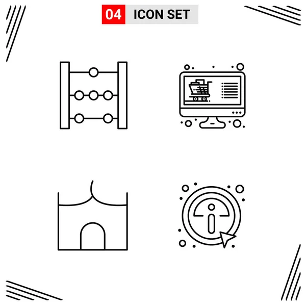 Conjunto Iconos Creativos Universales Simplemente Vector Ilustraciones Para Aplicaciones Web — Vector de stock