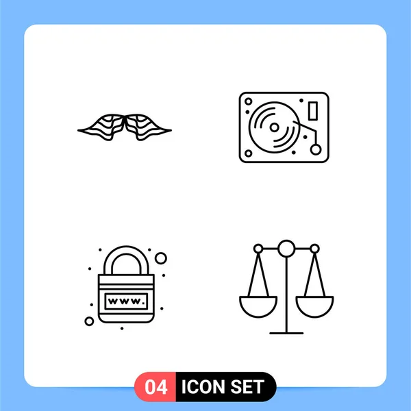 Set Universal Creative Icons Simply Vector Illustrations Web Mobile Apps — Stock Vector