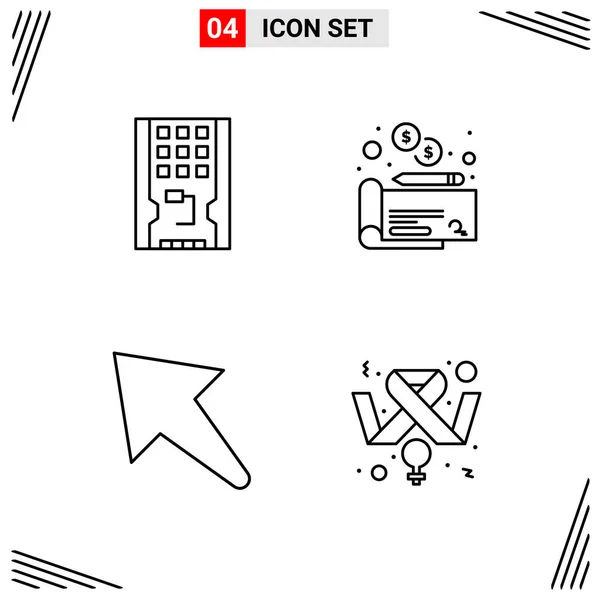 Conjunto Iconos Creativos Universales Simplemente Vector Ilustraciones Para Aplicaciones Web — Vector de stock