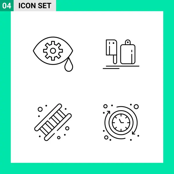 Conjunto Iconos Creativos Universales Simplemente Vector Ilustraciones Para Aplicaciones Web — Archivo Imágenes Vectoriales