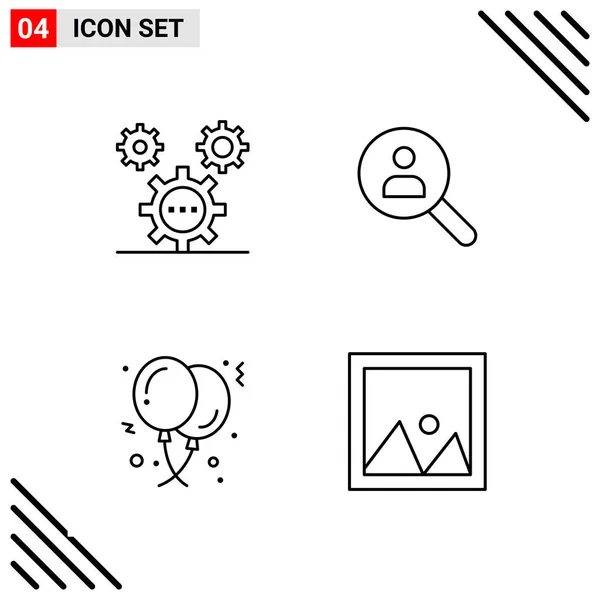 Conjunto Iconos Creativos Universales Simplemente Vector Ilustraciones Para Aplicaciones Web — Vector de stock