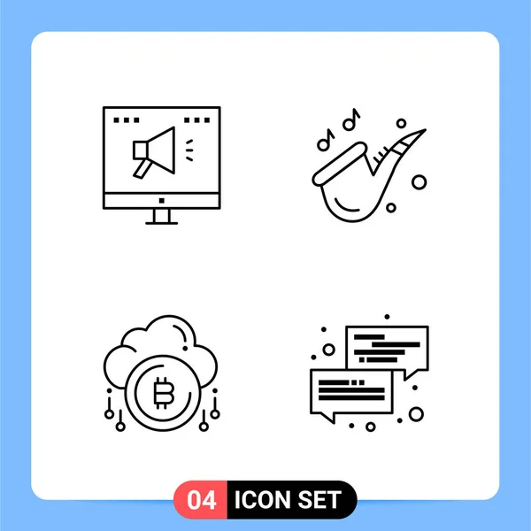 Conjunto Iconos Creativos Universales Simplemente Vector Ilustraciones Para Aplicaciones Web — Vector de stock