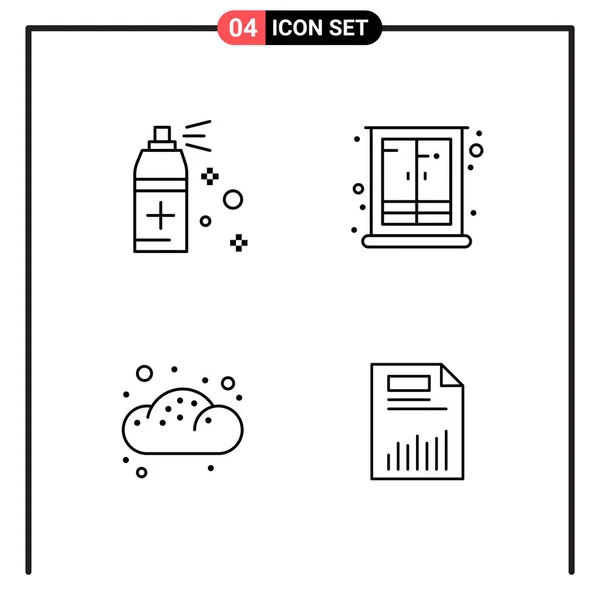 Creative Icons Set Design White Background — Stock Vector