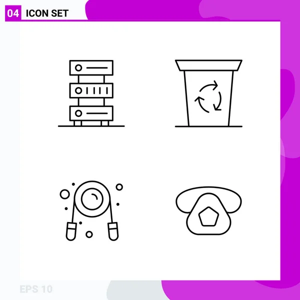 Conjunto Iconos Creativos Universales Simplemente Vector Ilustraciones Para Aplicaciones Web — Vector de stock