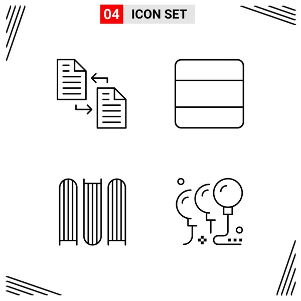 Set Universal Creative Icons Vector Illustration — Stock Vector