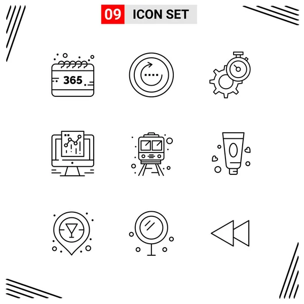 Set Universal Creative Icons Simply Vector Illustrations Web Mobile Apps — Stock Vector