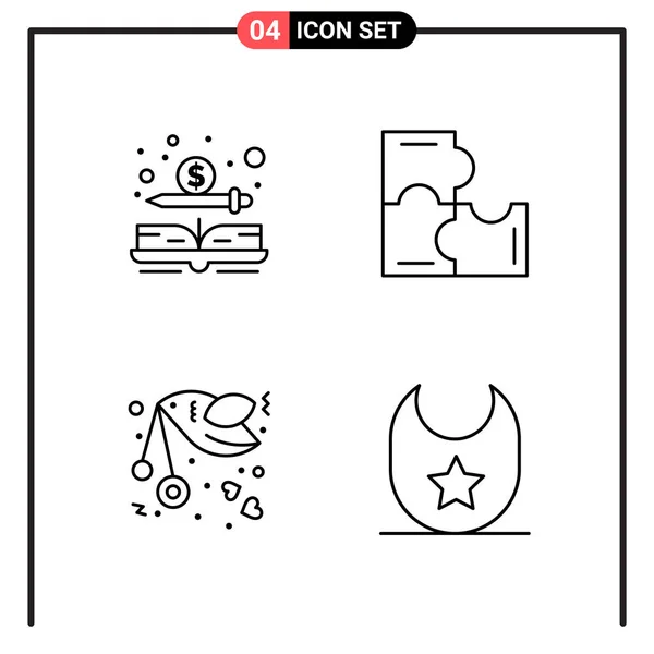 Conjunto Iconos Creativos Universales Simplemente Vector Ilustraciones Para Aplicaciones Web — Vector de stock