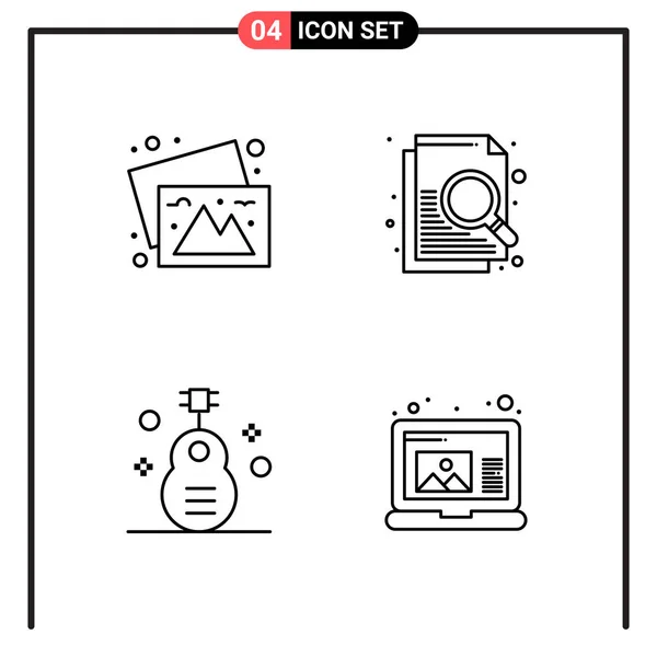 Conjunto Iconos Creativos Universales Simplemente Vector Ilustraciones Para Aplicaciones Web — Archivo Imágenes Vectoriales