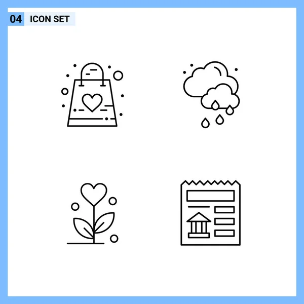 Conjunto Iconos Creativos Universales Simplemente Vector Ilustraciones Para Aplicaciones Web — Vector de stock