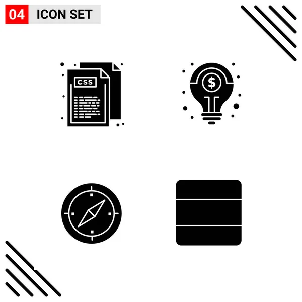 Conjunto Iconos Creativos Universales Simplemente Vector Ilustraciones Para Aplicaciones Web — Vector de stock