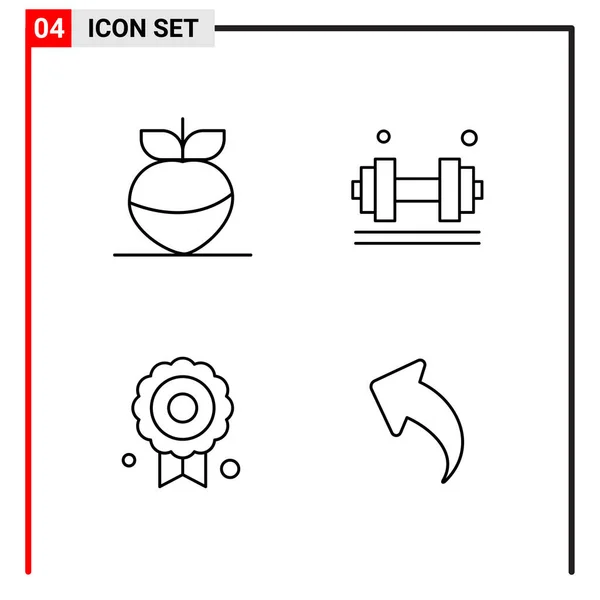 Set Universeller Kreativer Symbole Einfach Vektorillustrationen Für Web Und Mobile — Stockvektor