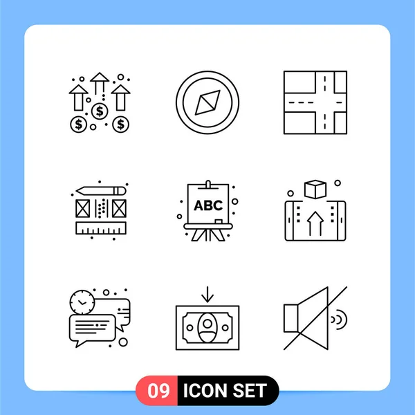 Conjunto Iconos Creativos Universales Simplemente Vector Ilustraciones Para Aplicaciones Web — Vector de stock