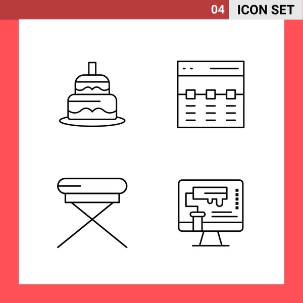 Conjunto Iconos Creativos Universales Simplemente Vector Ilustraciones Para Aplicaciones Web — Vector de stock