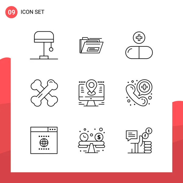 Set Universal Creative Icons Simply Vector Illustrations Web Mobile Apps — Stock Vector