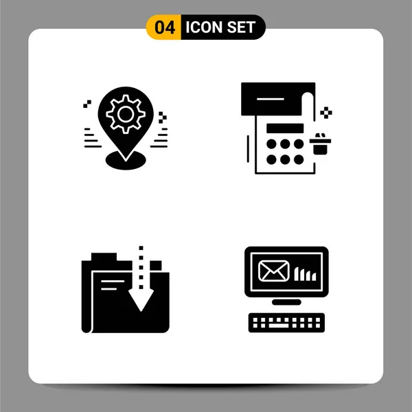 Conjunto Iconos Creativos Universales Simplemente Vector Ilustraciones Para Aplicaciones Web — Vector de stock