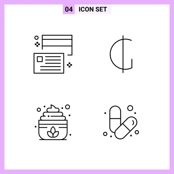 Conjunto Iconos Creativos Universales Simplemente Vector Ilustraciones Para Aplicaciones Web — Archivo Imágenes Vectoriales