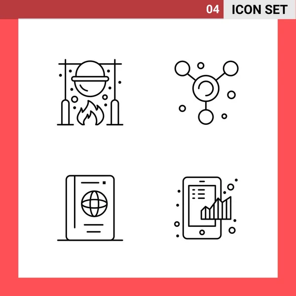 Conjunto Iconos Creativos Universales Simplemente Vector Ilustraciones Para Aplicaciones Web — Archivo Imágenes Vectoriales