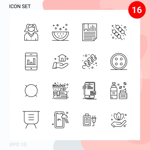 Set Universal Creative Icons Simply Vector Illustrations Web Mobile Apps — Stock Vector