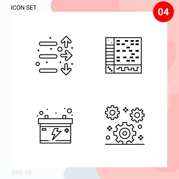 Conjunto Iconos Creativos Universales Simplemente Vector Ilustraciones Para Aplicaciones Web — Vector de stock