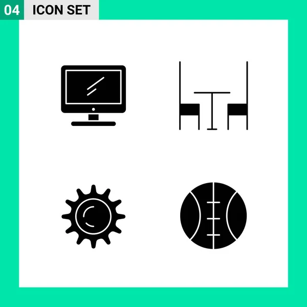 Conjunto Iconos Creativos Universales Simplemente Vector Ilustraciones Para Aplicaciones Web — Archivo Imágenes Vectoriales