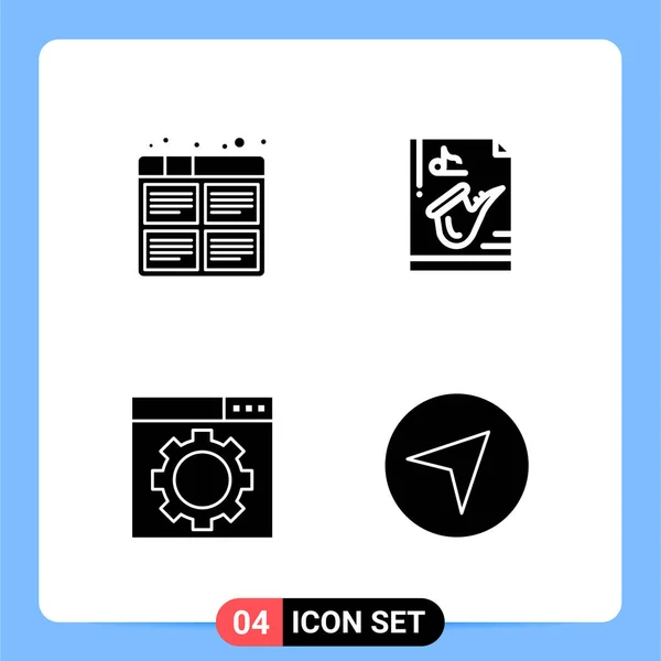 Conjunto Iconos Creativos Universales Simplemente Vector Ilustraciones Para Aplicaciones Web — Archivo Imágenes Vectoriales