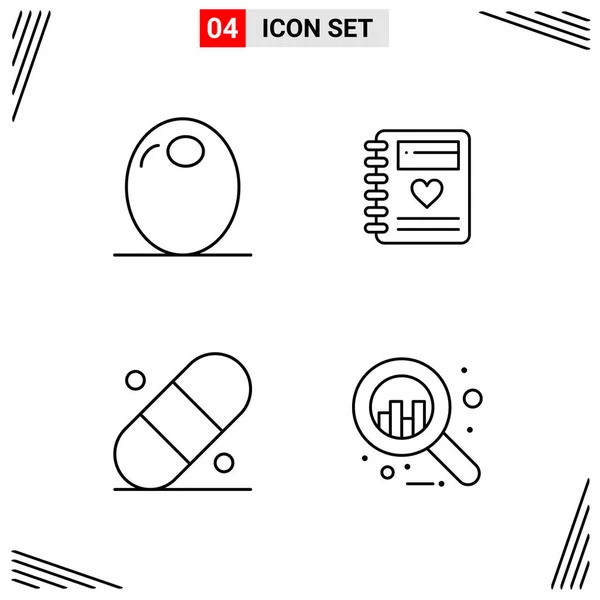 Conjunto Iconos Creativos Universales Simplemente Vector Ilustraciones Para Aplicaciones Web — Vector de stock